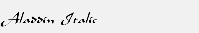 Aladdin Italic